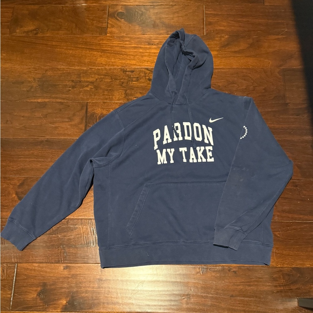 Nike Blue Sweatshirt Pardon My Take Barstool sports